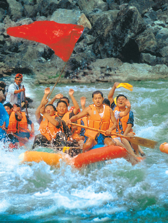 猛洞河漂流の写真